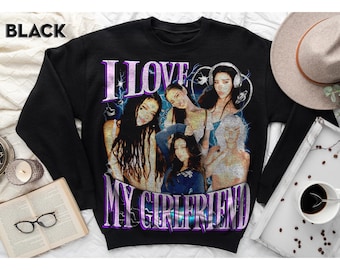 Custom I Love My Girlfriend T-shirt Custom, I Love My Girlfriend Custom Picture, Girlfriend Bootleg Sweatshirt, 90s Bootleg Hoodie