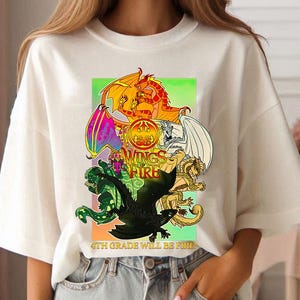 Vintage Wings of Fire T-shirt, Wings of Fire All Together Sweatshirt, Bookish Hoodie, Darkstalker T-shirt, Rainwings Dragon Sweatshirt