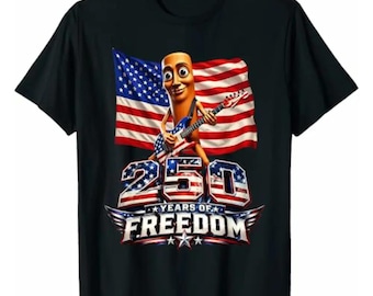 250 Years of Freedom USA Flag Tung Sahur Guitar Shirt, Funny Patriotic USA American Flag T-Shirt, Retro Meme Hoodie, Graphic Sweatshirt