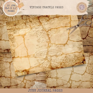 Junk Journal Journal imprimable, texture vieillie, papiers de journal vintage, vieux papiers textures Junk Journal vintage Junk Journal, kit digi