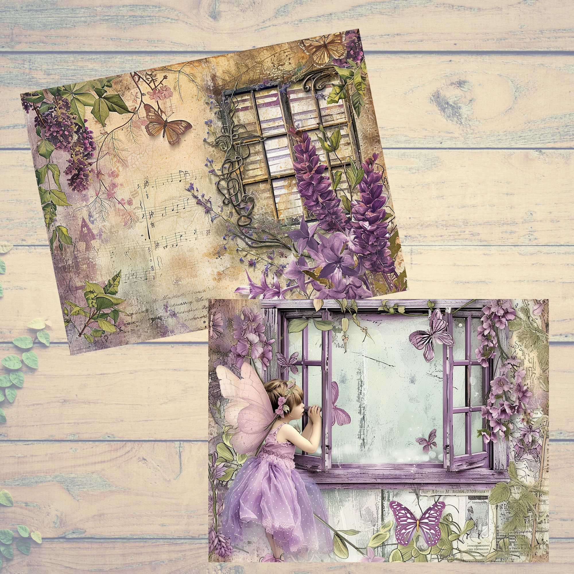Junk Journal Printable, Lavender Window Junk Journal, Journal Pages ...