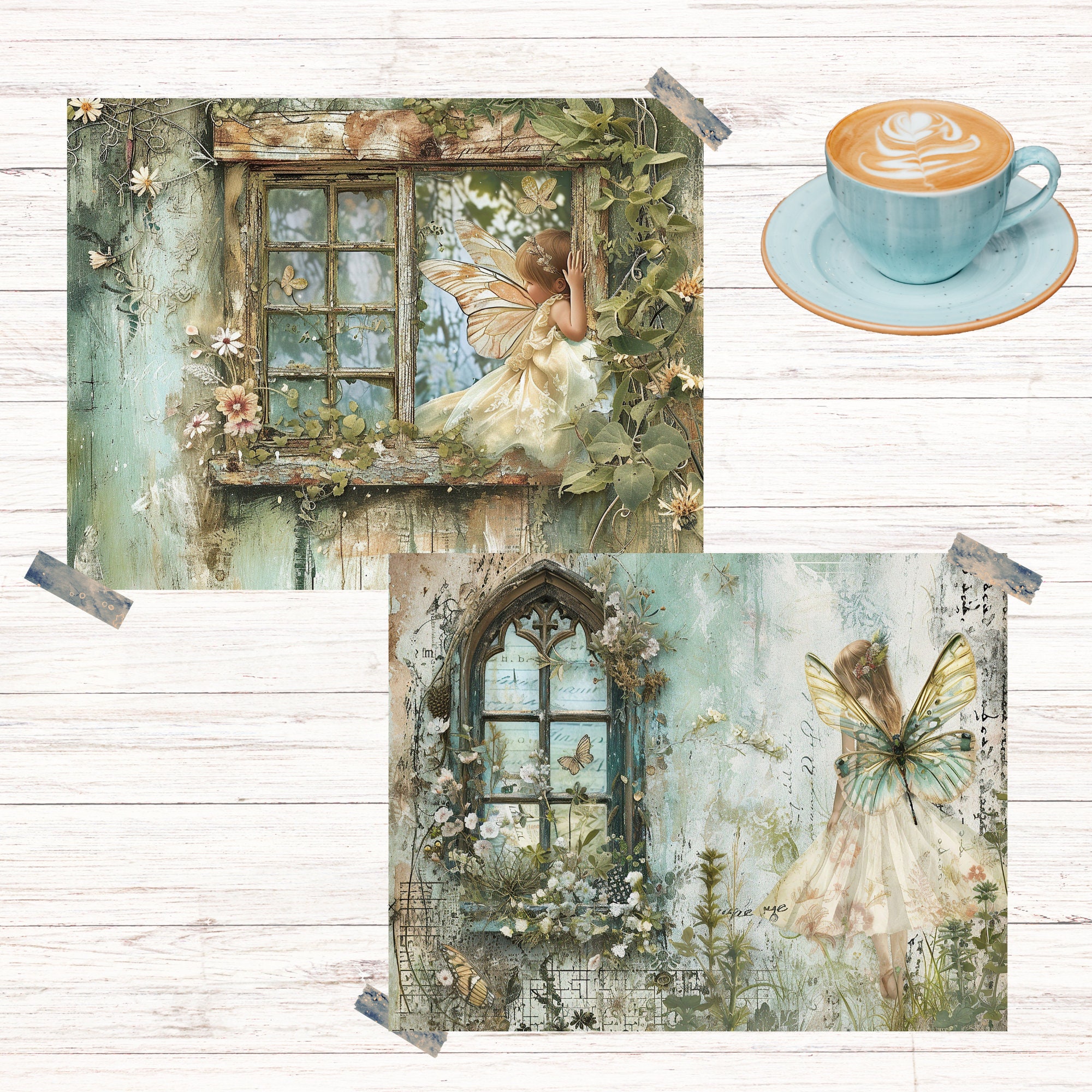 Junk Journal Printable, Fairy Junk Journal, Window Journal Pages ...