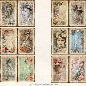 Junk Journal Printable, Victorian Ladies Journal Papers, Victorian Junk ...