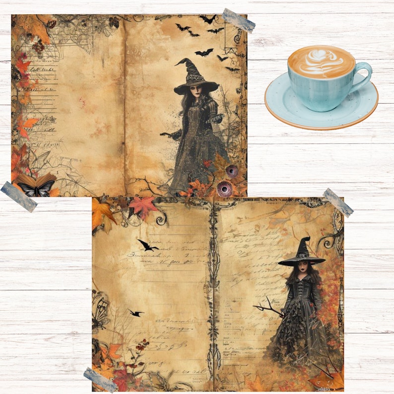 Junk Journal Printable, Vintage Witch Junk Journal, Witch Ephemera ...