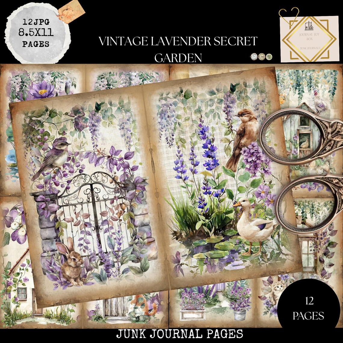 Secret Garden Junk Journal, Garden Printable Journal Pages, Secret ...