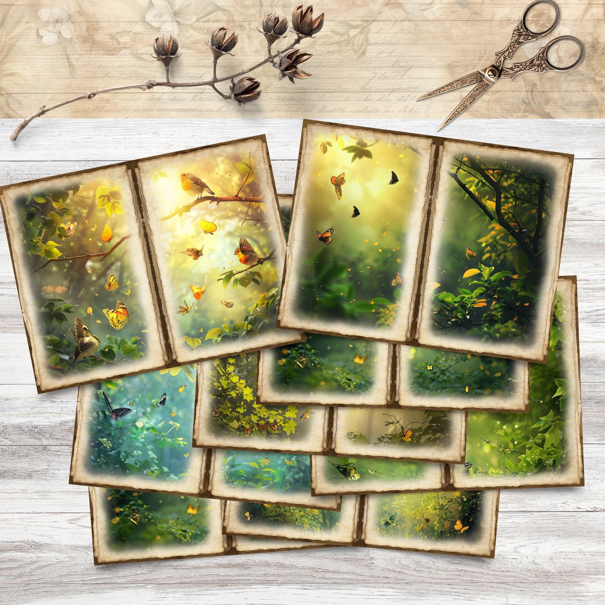 Junk Journal Printable Lush Wood Forest Junk Journal, Enchanted Forest ...