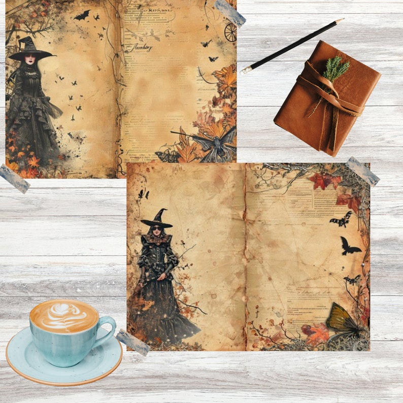 Junk Journal Printable, Vintage Witch Junk Journal, Witch Ephemera ...