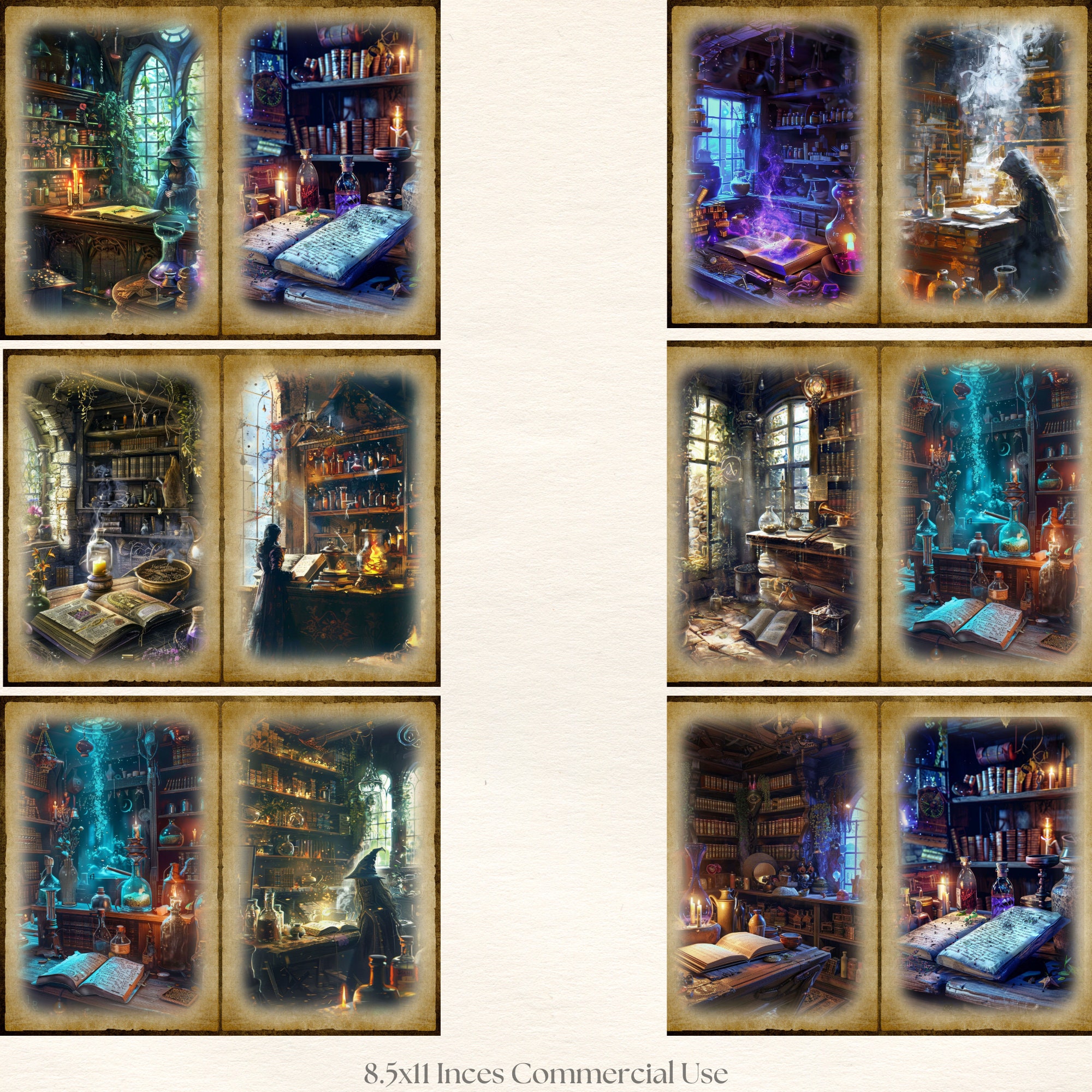 Junk Journal Printable, Witchcraft Journal, Spell Book Journal Papers ...