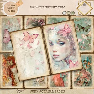 Journal des fées imprimable, enchanté, page de journal des papillons, journal des objets indésirables fantastique, kit digi, journal des fées, journal des objets indésirables magiques