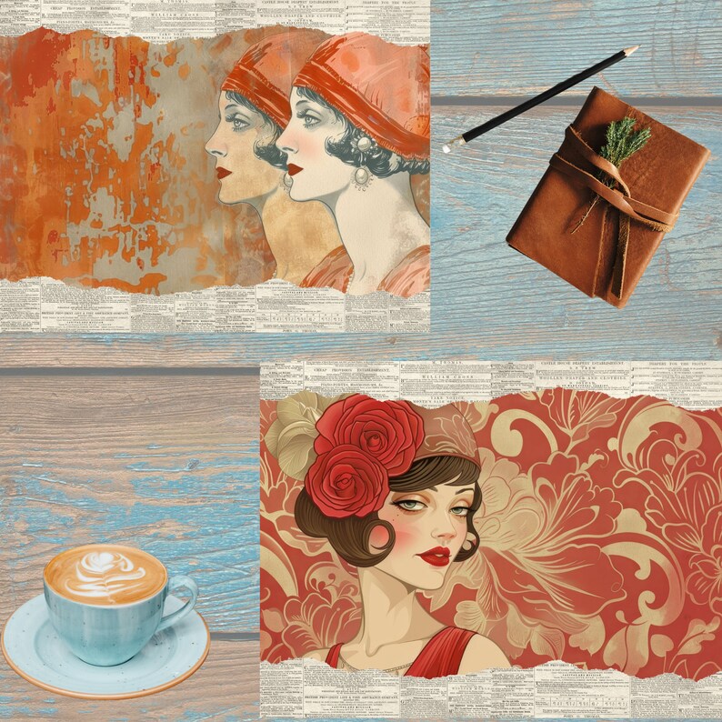 Junk Journal Printable,1920's Flapper Girls Journal, Vintage Flapper ...