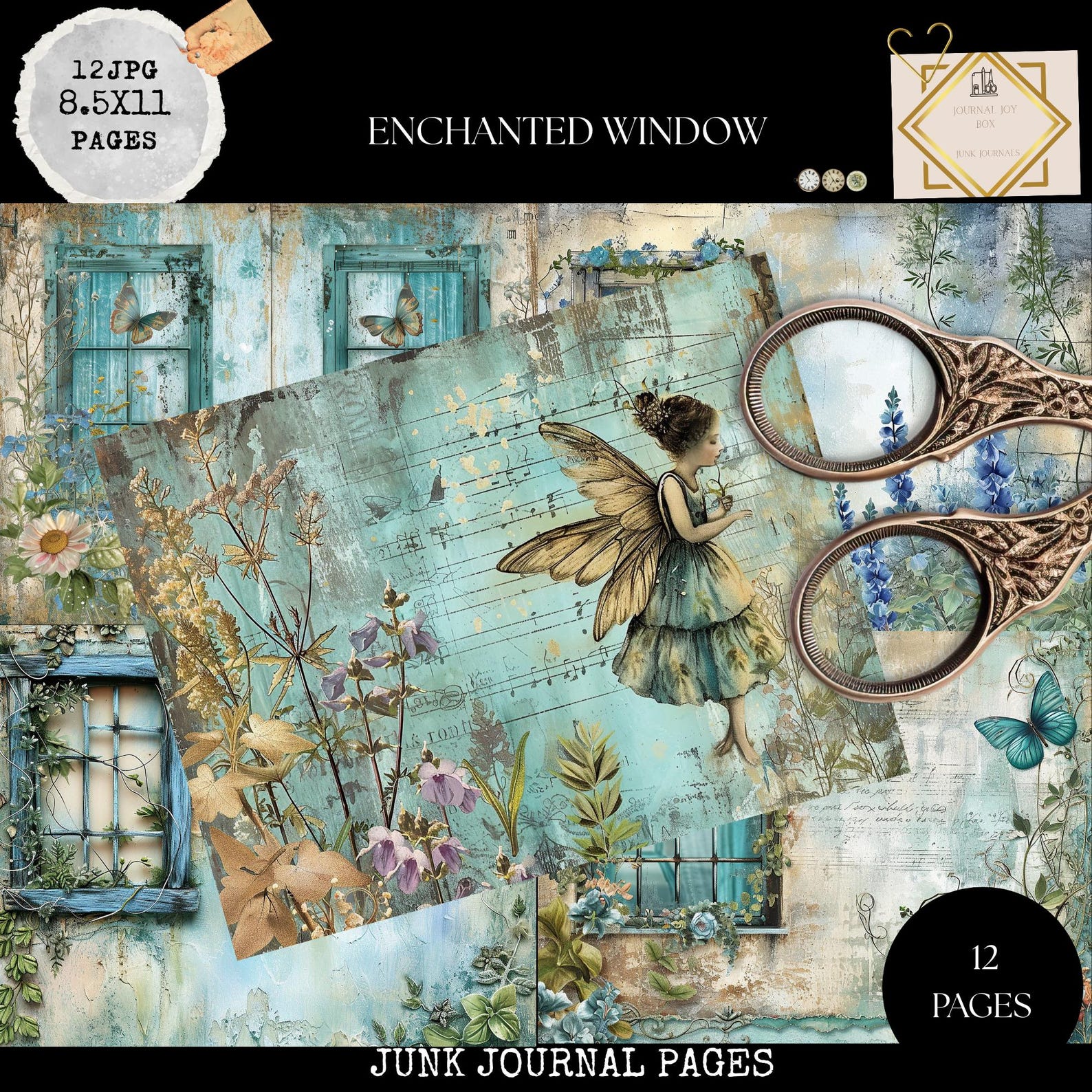Junk Journal Printable, Enchanted Window Junk Journal, Journal Pages ...