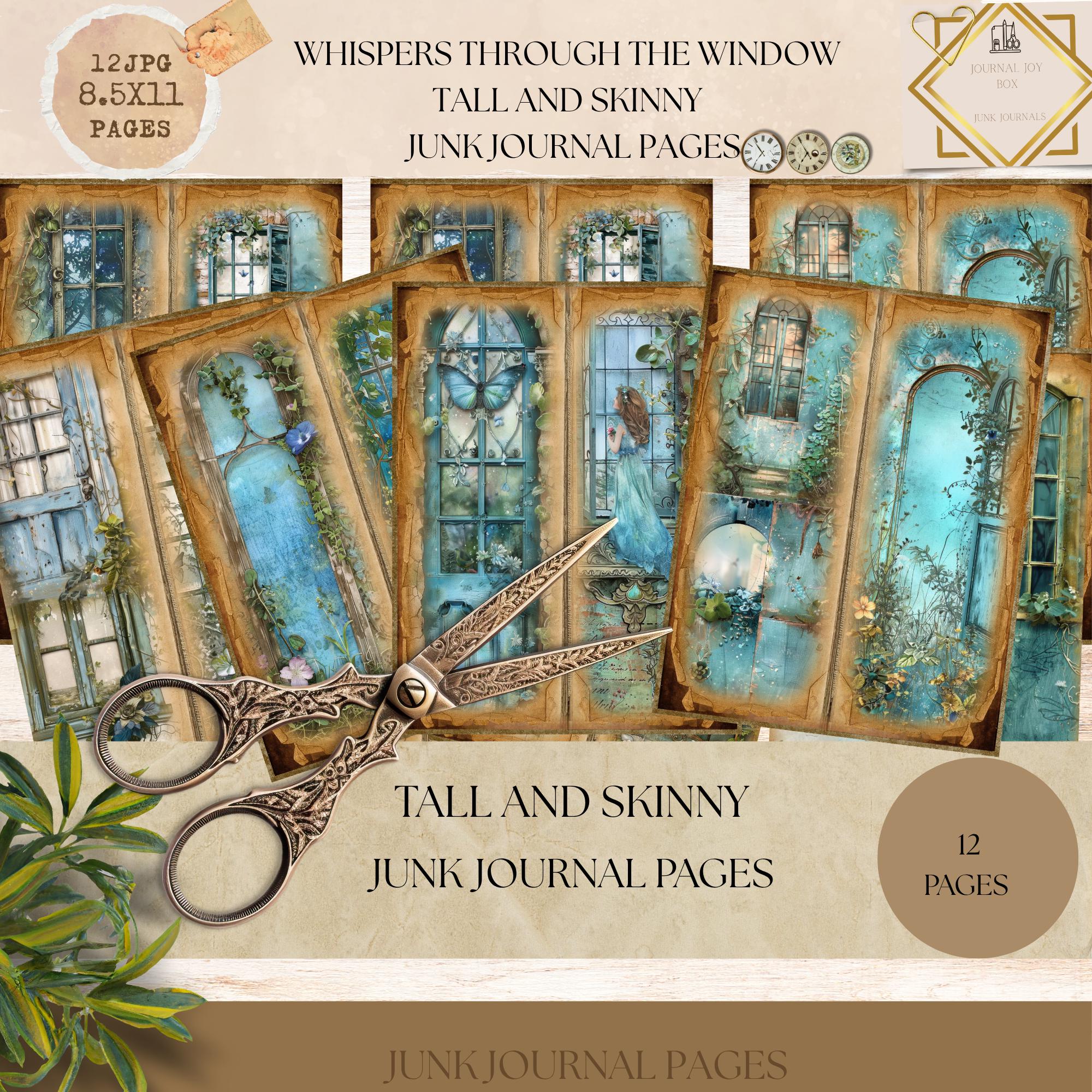 Whispers Through the Window Junk Journal Pages, Printable With Ivy