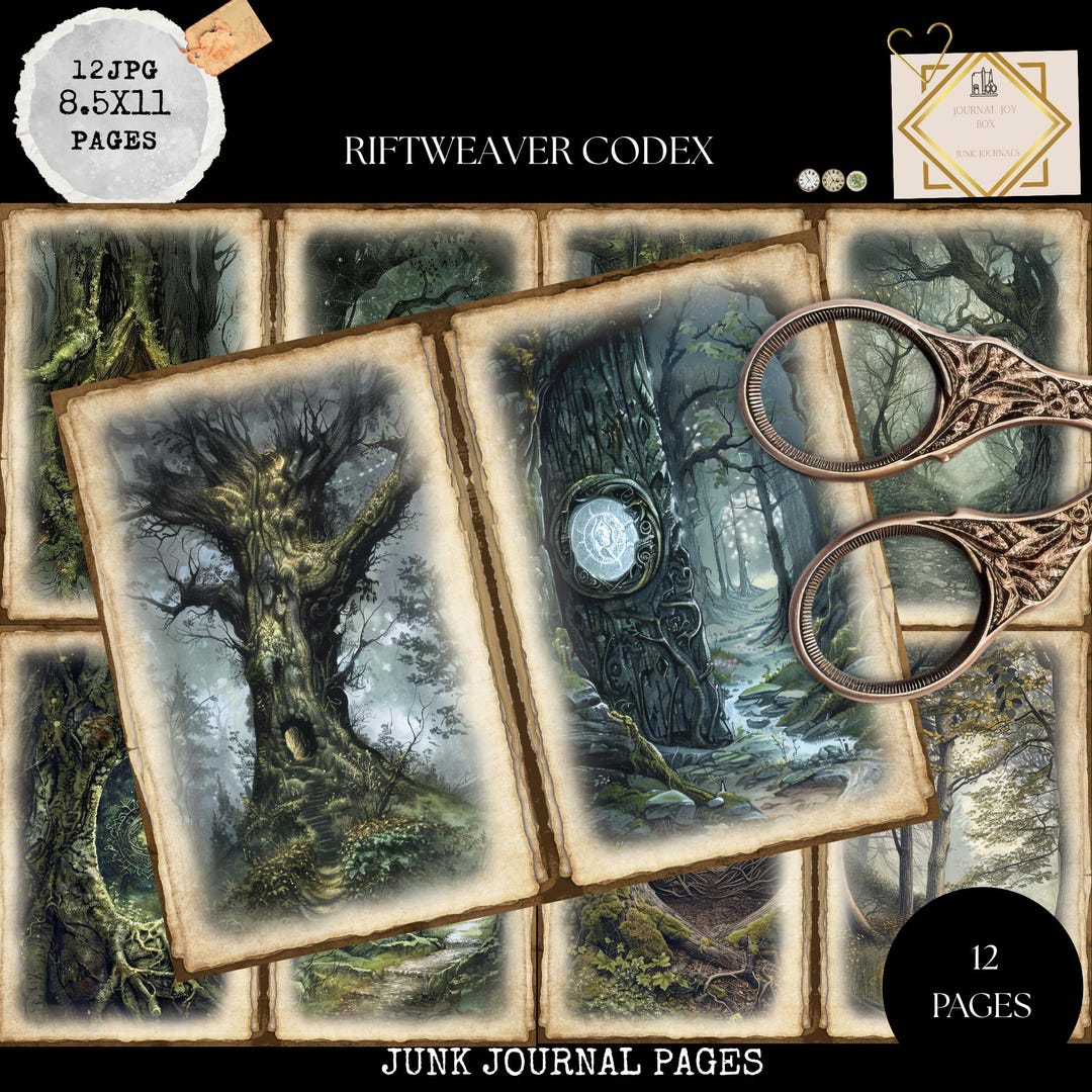 Junk Journal Printable, Magical Porthole Pages, Magical Junk Journal ...