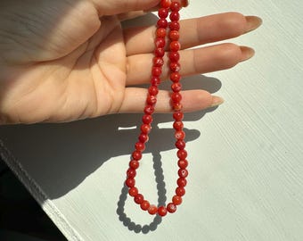 Vintage Japanese coral beads. Natural. Untreated