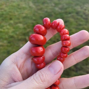 97gr antique coral necklace, red coral, Italian coral