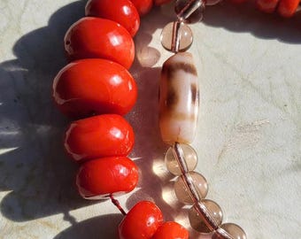 Ancient Tibetan dzi, authentic dzi, old dzi bead, sago namgo, heaven and earth dzi bead