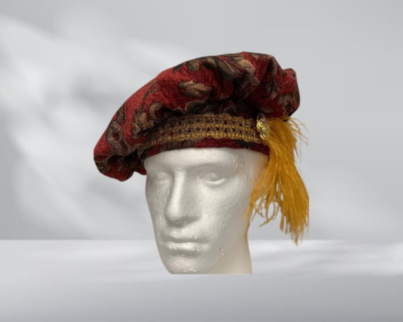 Men Medieval Tudor Hat Renaissance Victorian Queen Elizabeth Headwear tudor Period Floppy Poet ...