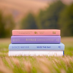 Spring book stack, books, Themed books, decorative books, book set, home decor, neutral decor, book collections
