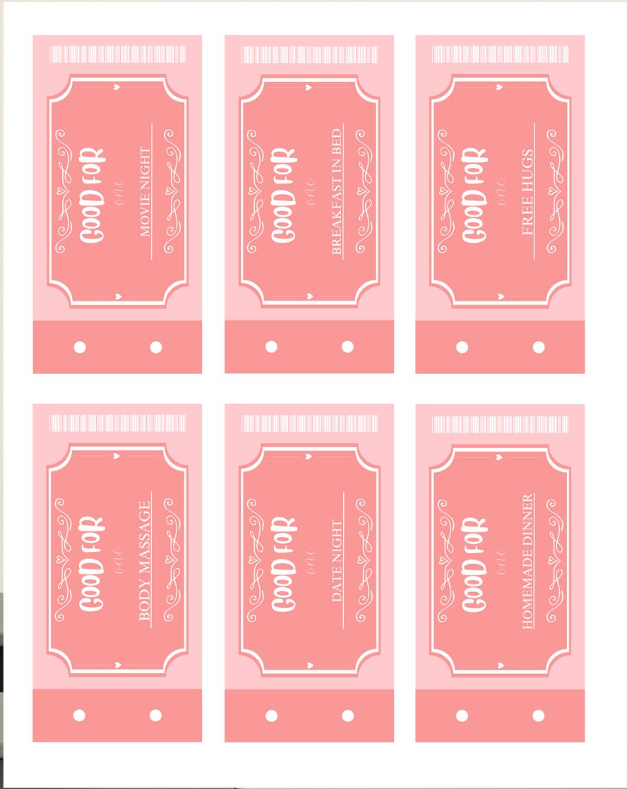 Customizable Love Coupon Book Printable Coupon Book, Valentine's Day ...