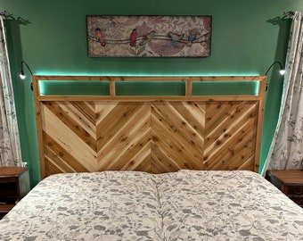 Woodworking Plans for Herringbone Headboard