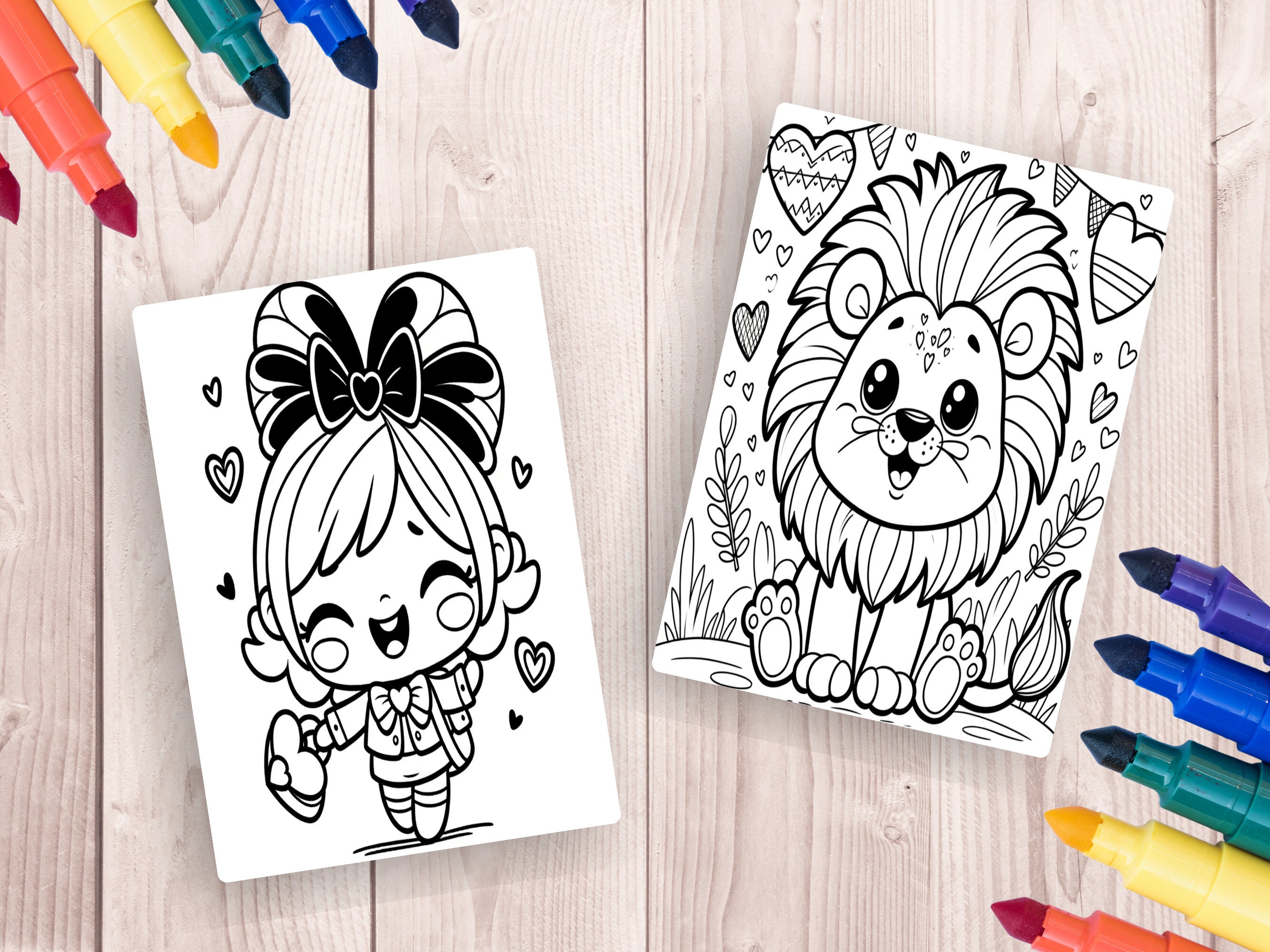 Valentine's Day Gift Coloring Sheets - Easy Cartoon Coloring Sheets for ...