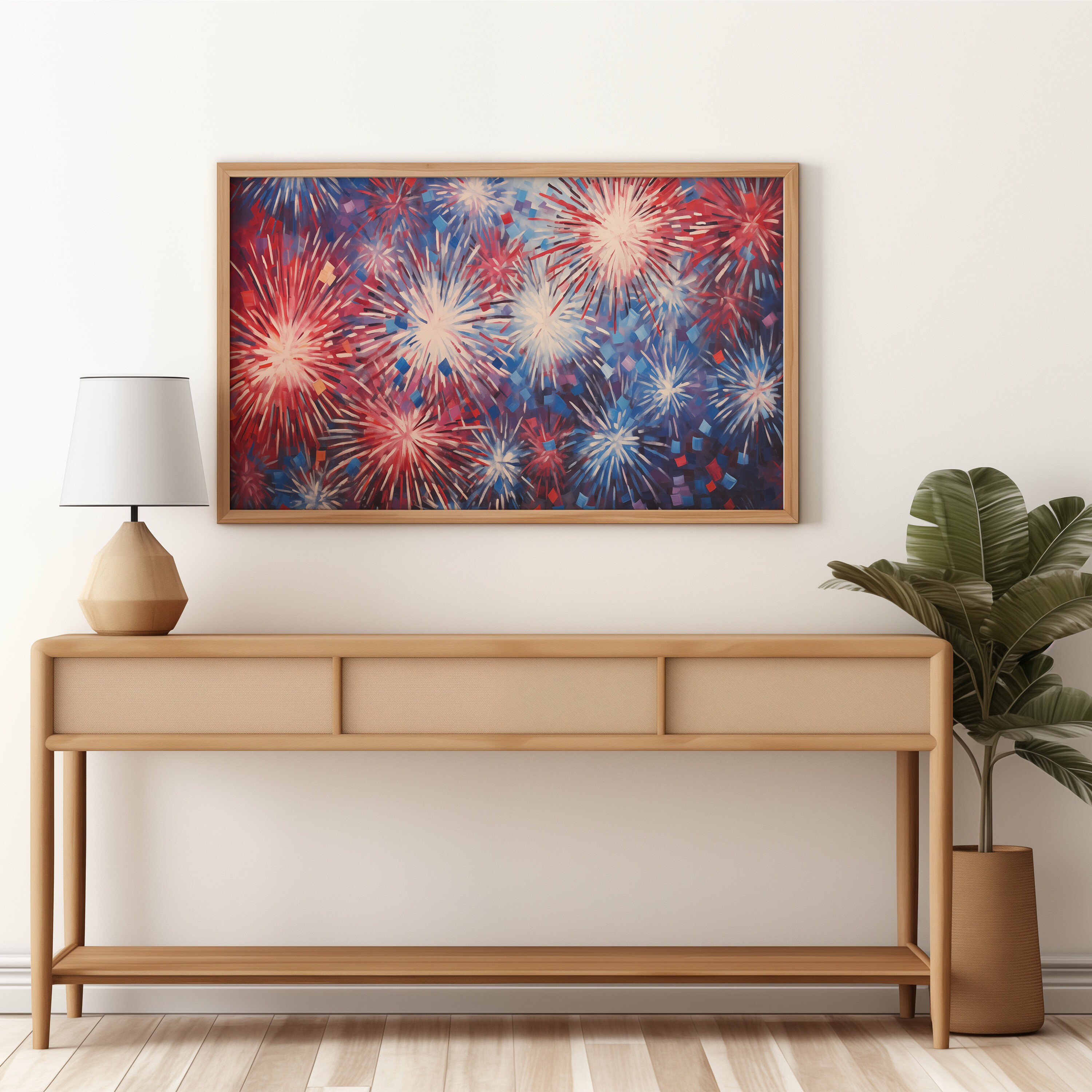 Patriotic 4th of July Fireworks Wall Decor, 4th of July Wall Art ...