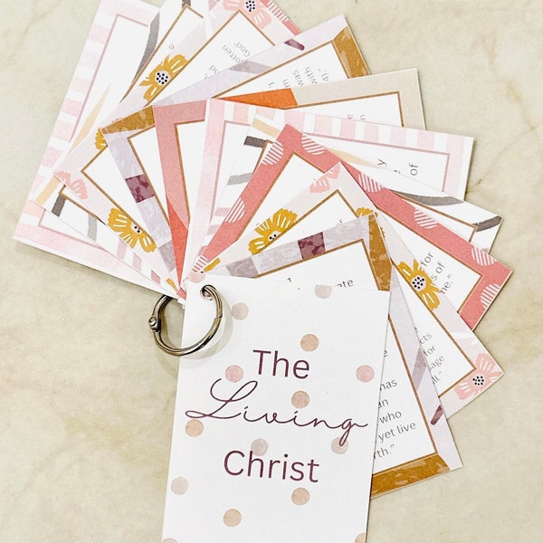 The Living Christ Memorization Cards - Instant Download/Printable
