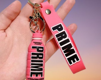 Prime Pink Hydration Drink Keychain Backpack Car Charm