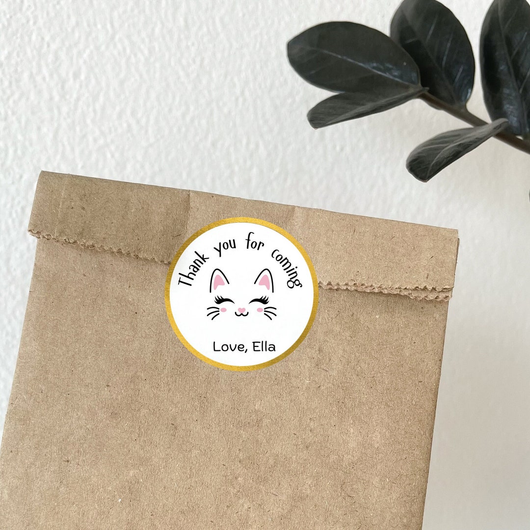 Creative Converting Kitten Party Stickers - 4 Sheets Of Cat Themed Party Decorations