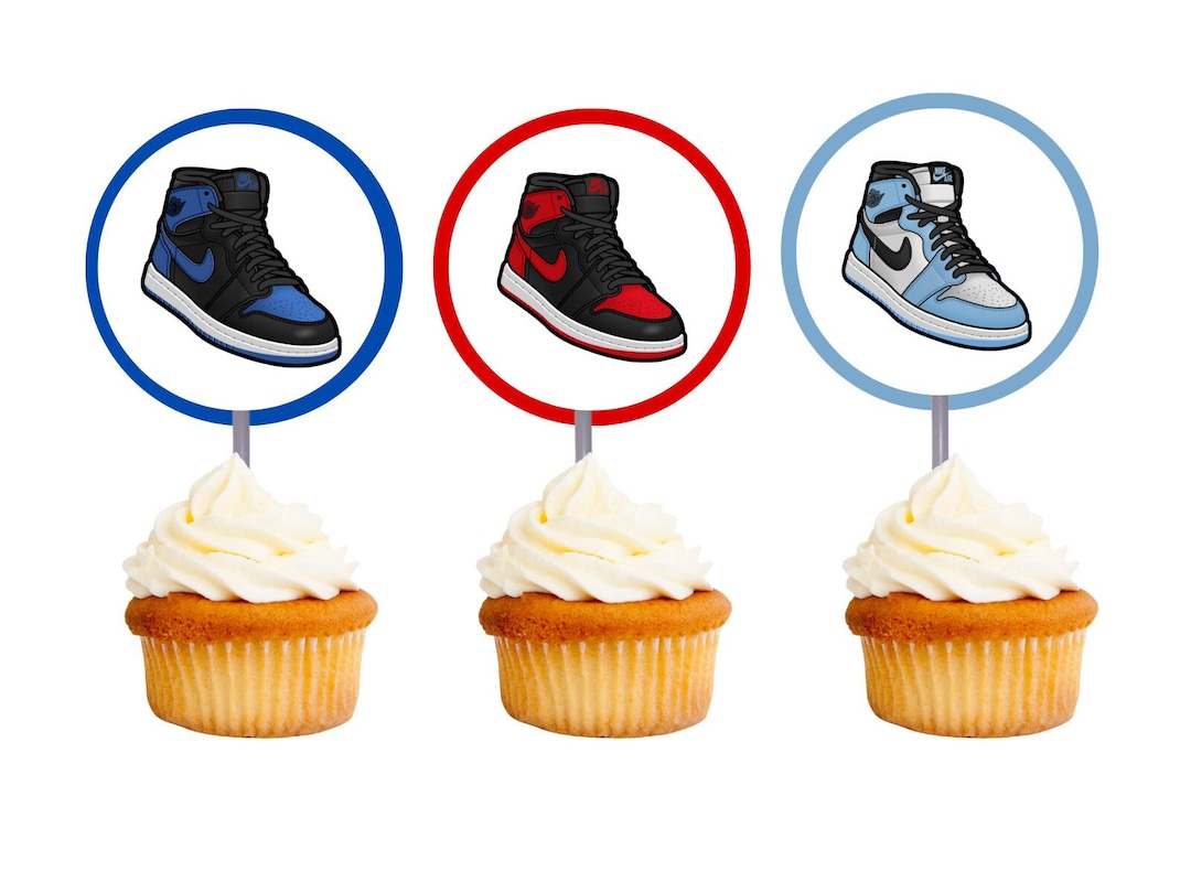 12 Pack Cupcake Toppersjumpman Birthdayjordan Cupcake Toppersjumpman Toppersjordan Party