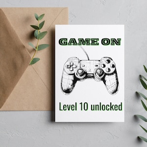 Carte d'anniversaire de jeu/carte d'anniversaire de joueur/anniversaire de joueur/soirée de joueur/carte d'anniversaire de jeu vidéo/carte de jeu vidéo/fête d'anniversaire de jeu/jeux