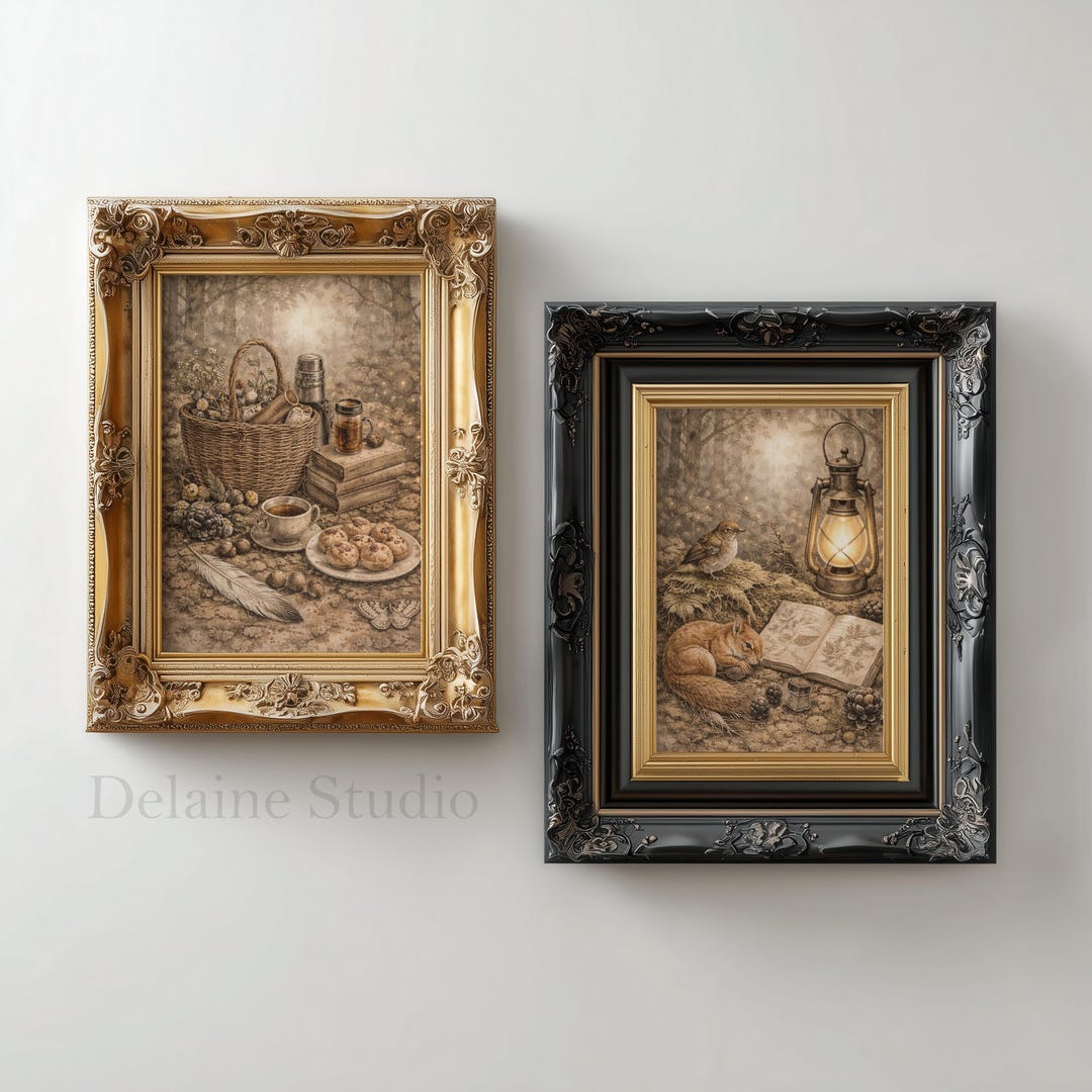 Forest Floor Wilderkind 2 Print Gallery | Moody Painting Neutral ...