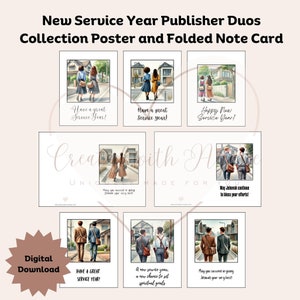 Affiche, Carte de correspondance pliée Collection duos d'éditeurs JW New Service Year, Divers modèles, Numérique, Pionniers, La meilleure vie de tous les temps, Objectifs spirituels