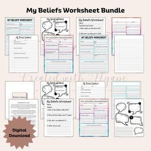 JW My Beliefs Worksheets Bundle, English, Informal Witnessing, Defend your Faith, Various designs for children ages 4 and up, 16 page bundle