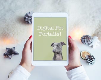 Custom Digital Pet Portait