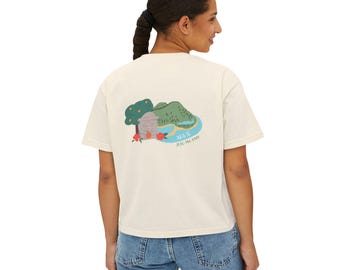 Jeju Island South Korea Diver Boxy Graphic Tee