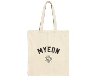 Myeon Korean Noodles Cotton Canvas Tote Bag