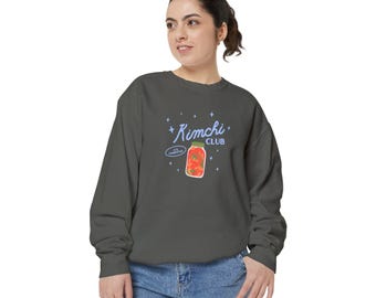 Kimchi Club Unisex Heavyweight Crewneck Sweatshirt Korean Cuisine Fermented Kimchi