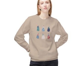 Traditional Korean Women Hanbok Unisex Midweight Softstyle Fleece Crewneck Sweatshirt