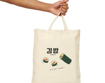 Gimbap Isn't Sushi Cotton Canvas Tote Bag