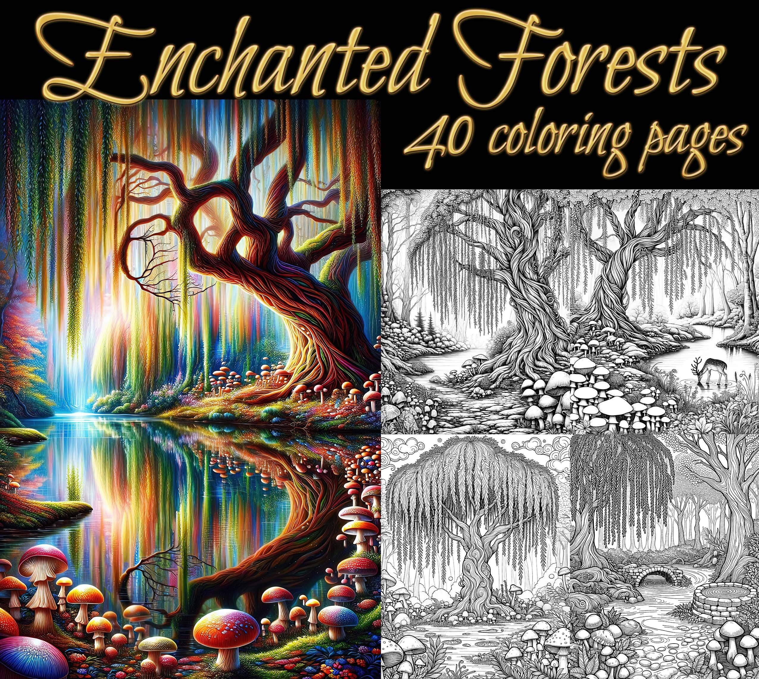 Libro Antistress da Colorare Wonderful Forest