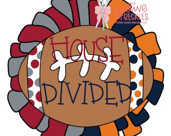 house divided football door hanger template