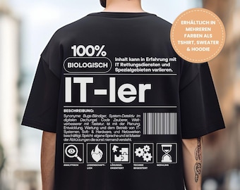 Funny T-shirt, sweatshirt and hoodie for IT people: Gift idea for Christmas, birthday for computer scientists and IT experts