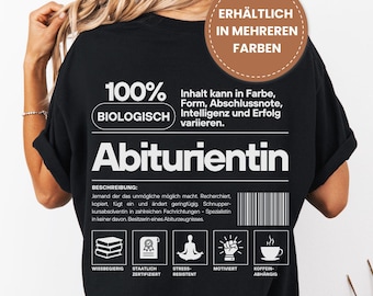 Abiturientin TShirt, Abiturientin Description Shirt, Graduation Class 2025 TShirt, Creative Gift Passed Abitur, Abi Shirt 2025