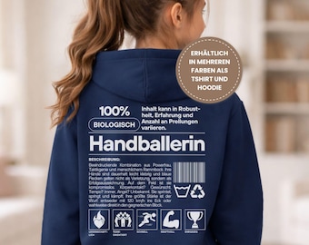 Funny handball player T-shirt and hoodie for children and teenagers as a gift idea for hobby handball players and handball fans