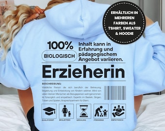 Erzieherin Hoodie, Erzieherin Geschenk, Erzieherin Geschenkidee, Kindergärtnerin, Kita Erzieher, Erzieherin mit Herz, Kita Abschied