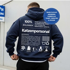 Witziger Katzenpersonal Hoodie, Sweatshirt, T-Shirt als Geschenkidee für Katzen Eltern