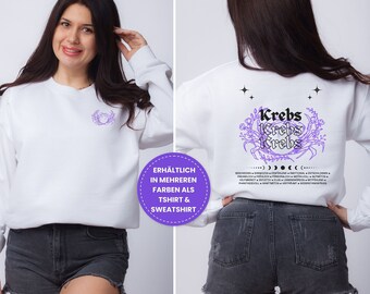 Sternzeichen Krebs Shirt, Sternzeichen Krebs Sweatshirt, Sternzeichen Krebs Eigenschaften Shirt, Krebs Geburtstagsgeschenk, Astrologie Shirt