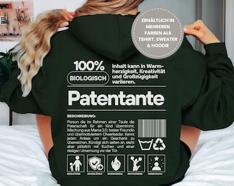 Sweat à capuche, sweat-shirt ou t-shirt humoristique pour marraine : Idée cadeau pour les marraines et les mères de famille à l'occasion d'un baptême, d'une naissance, d'un anniversaire ou de Noël.