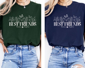 Customized Best Friends T-Shirt, Customizable Gift for Best Friends, Best Friends Matching TShirts, Personalized Present Best Friends